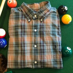 CLASSIC RALPH LAUREN PLAID BUTTON DOWN SHIRT